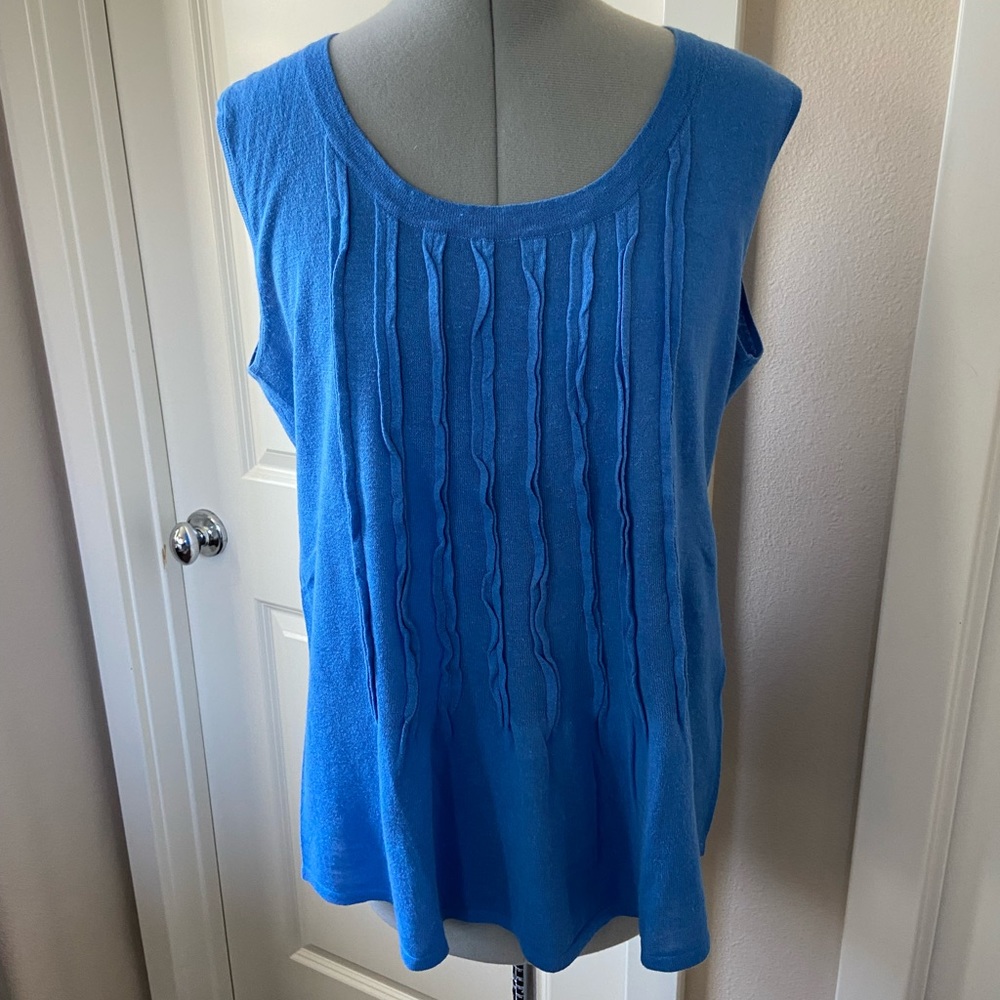 Robert Kitchen Tank Top Sweater, Blue, Size M